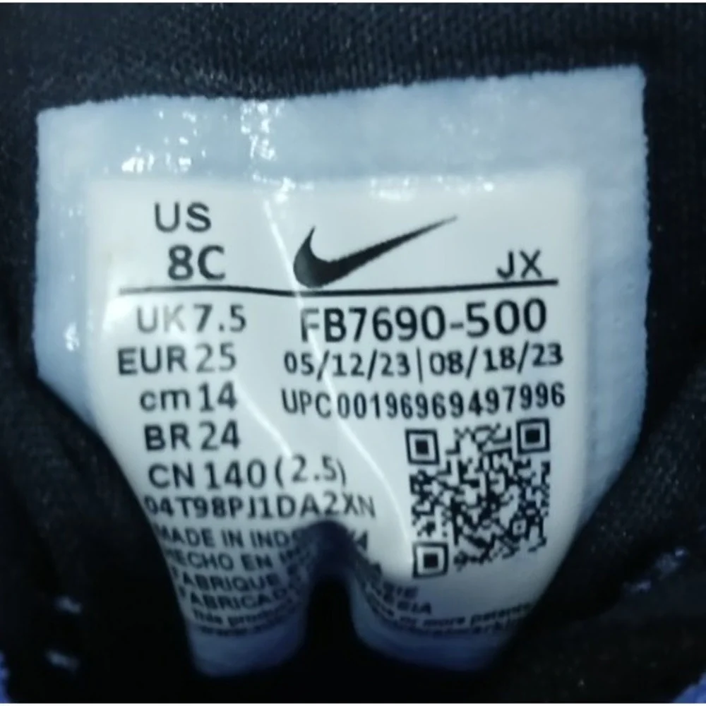 Nike Toddler Revolution 7 Running Shoes FB7690-500 Blue‎ Yellow Black Pink Sz 8